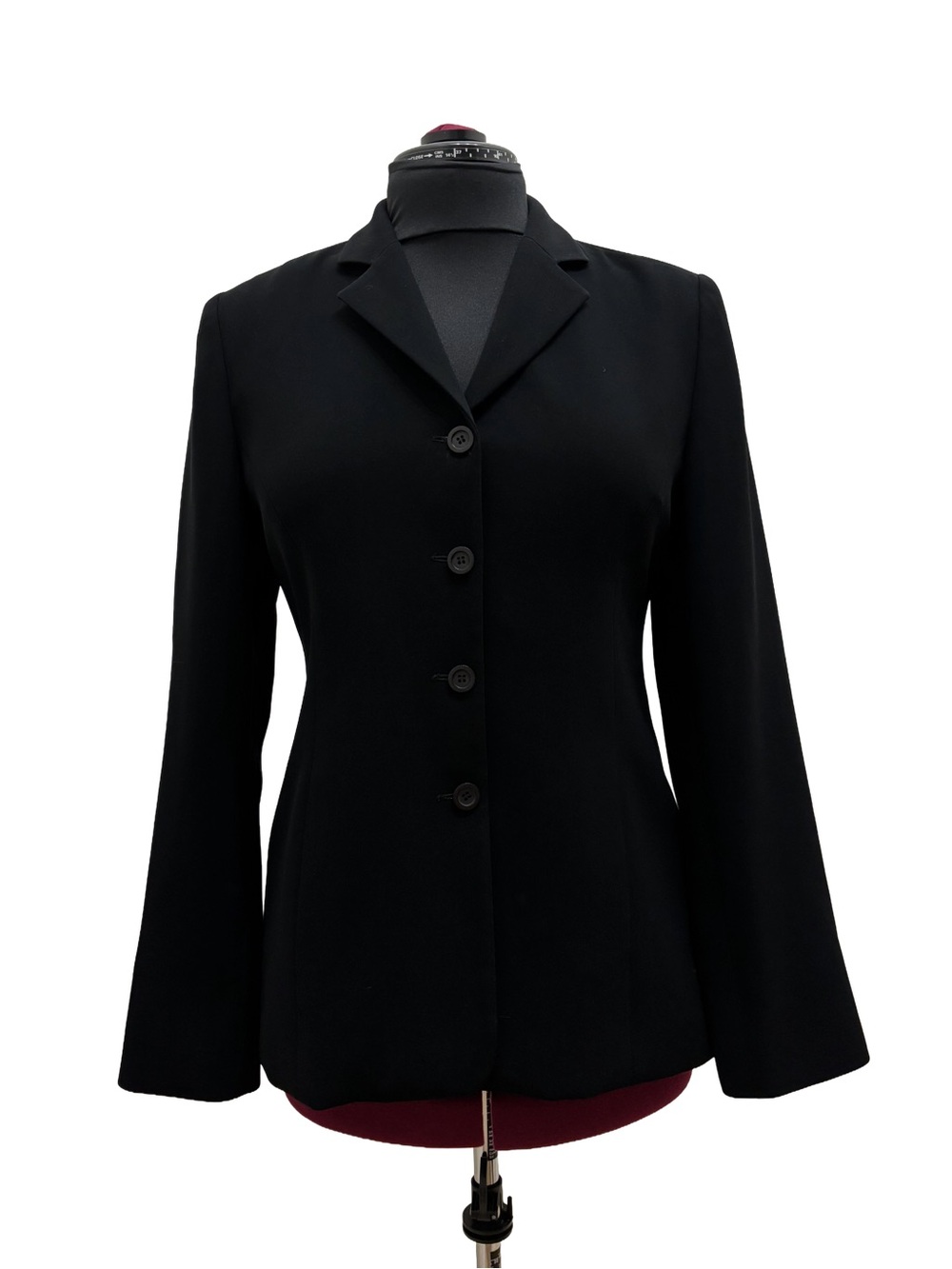 Tristan & Iseut Vintage Black Tailored 4-Button Blazer Jacket